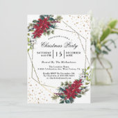 Uitnodiging voor kerstfeestelijke Confetti in Poin (Staand voorkant)