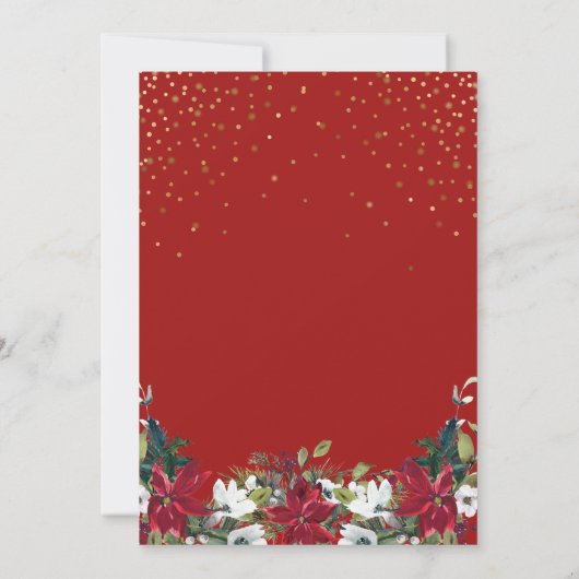 Uitnodiging voor kerstfeestelijke Confetti in Poin (Achterkant)