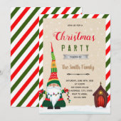 Uitnodiging voor kerstfeestelijke feestdag (Voorkant / Achterkant)