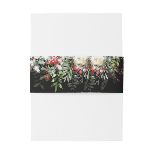 Uitnodiging voor kerstfeestelijke feestdag uitnodigingen wikkel (Achterkant Voorbeeld)