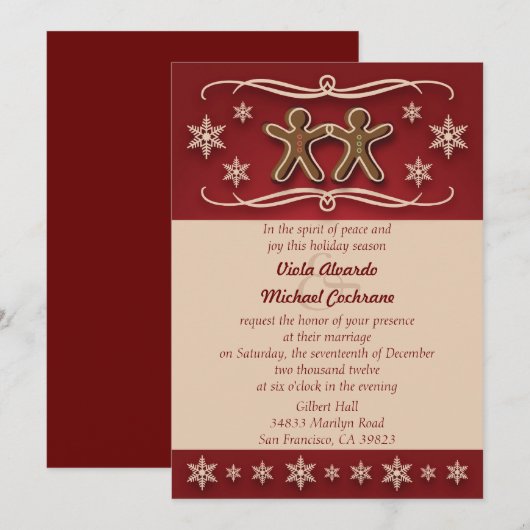 Uitnodiging voor kerstfeestelijke feestdagen in Gi (Voorkant / Achterkant)