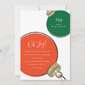 Uitnodiging voor kerstfeestelijke feestdagen met t (Voorkant)