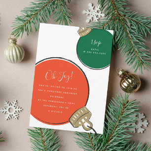 Uitnodiging voor kerstfeestelijke feestdagen met t