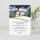 Uitnodiging voor kerstfeestelijke feestelijkheden  (Staand voorkant)