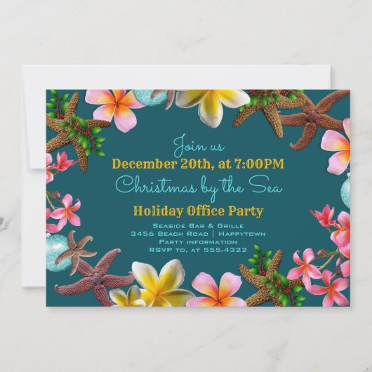 Uitnodiging voor kerstfeestelijke Kantoor (Voorkant)