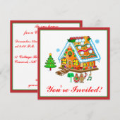 Uitnodiging voor kerstfeestfeest (Voorkant / Achterkant)