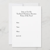 Uitnodiging voor kerstfeestfeest Funny Elf (Achterkant)