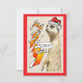 Uitnodiging voor kerstfeestfeest van Meerkat (Voorkant)