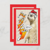 Uitnodiging voor kerstfeestfeest van Meerkat (Voorkant / Achterkant)