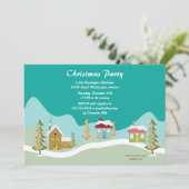Uitnodiging voor kerstfeestfeestdagen (Staand voorkant)