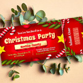 Uitnodiging voor kerstfeestkaartjes