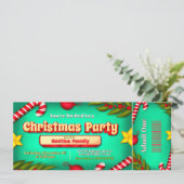 Uitnodiging voor kerstfeestkaartjes (Staand voorkant)