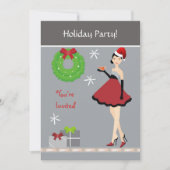 Uitnodiging voor kerstfeestmeisjes (Voorkant)