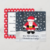 Uitnodiging voor kerstfeestvieren met een persoonl (Voorkant / Achterkant)