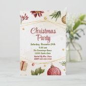 Uitnodiging voor Kerstfeestviering (Staand voorkant)