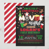 Uitnodiging voor kerstfilm (Voorkant / Achterkant)