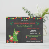Uitnodiging voor kerstfilm Night (Staand voorkant)