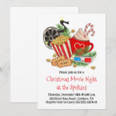 Uitnodiging voor kerstfilm Night (Voorkant / Achterkant)