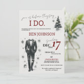 Uitnodiging voor kerstgrooms (Staand voorkant)