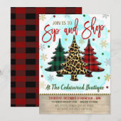 Uitnodiging voor kerstinkopen (Voorkant / Achterkant)