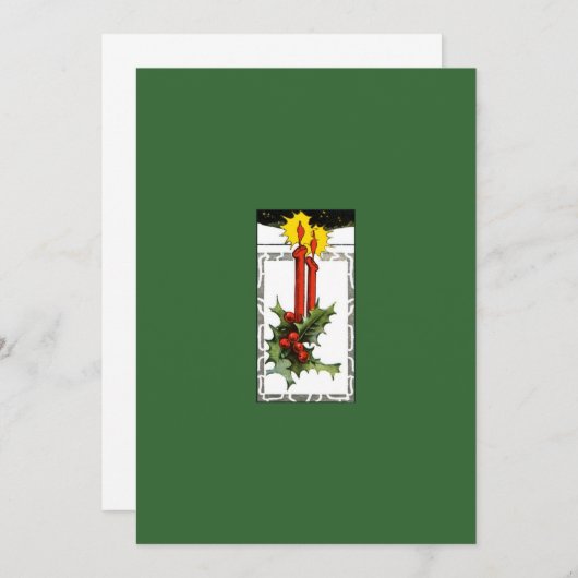 Uitnodiging voor kerstkaarsen (Voorkant / Achterkant)