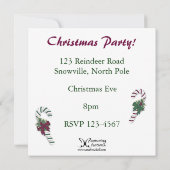 Uitnodiging voor kerstkandriet (Achterkant)