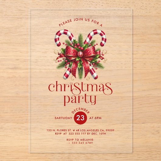 Uitnodiging voor kerstkandriet (Voorkant)