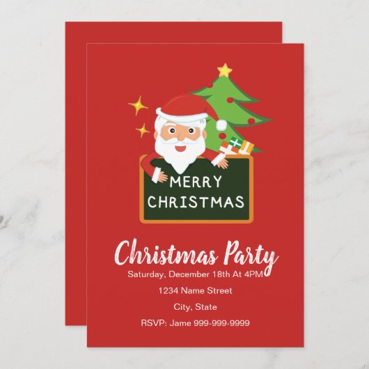 Uitnodiging voor kerstkerstkerstkerstkerstkerstfee (Voorkant / Achterkant)