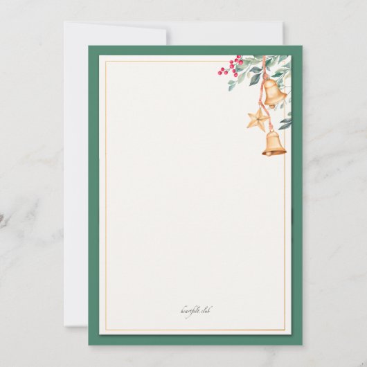 Uitnodiging voor kerstklokken (Achterkant)