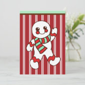 Uitnodiging voor kerstkoekjes (Staand voorkant)