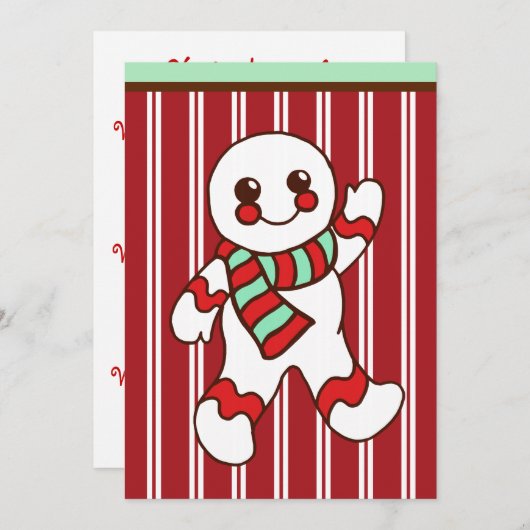 Uitnodiging voor kerstkoekjes (Voorkant / Achterkant)