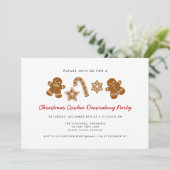 Uitnodiging voor kerstkoekjesDecoratieve Partij (Staand voorkant)