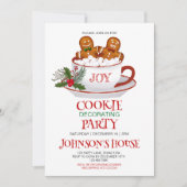 Uitnodiging voor kerstkoekjesDecoratieve Partij (Voorkant)
