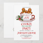 Uitnodiging voor kerstkoekjesDecoratieve Partij (Voorkant / Achterkant)