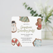 Uitnodiging voor kerstkoekjesDecoratieve Partij (Staand voorkant)