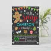 Uitnodiging voor kerstkoekjesDecoratieve Partij (Staand voorkant)