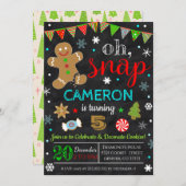 Uitnodiging voor kerstkoekjesDecoratieve Partij (Voorkant / Achterkant)