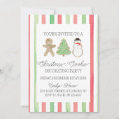 Uitnodiging voor kerstkoekjesDecoratieve Partij (Voorkant)