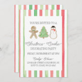 Uitnodiging voor kerstkoekjesDecoratieve Partij (Voorkant / Achterkant)