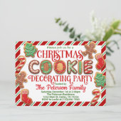 Uitnodiging voor kerstkoekjesDecoratieve Partij (Staand voorkant)