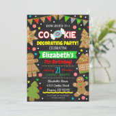 Uitnodiging voor kerstkoekjesDecoratieve Partij (Staand voorkant)