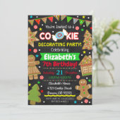 Uitnodiging voor kerstkoekjesDecoratieve Partij (Staand voorkant)