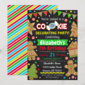 Uitnodiging voor kerstkoekjesDecoratieve Partij (Voorkant / Achterkant)