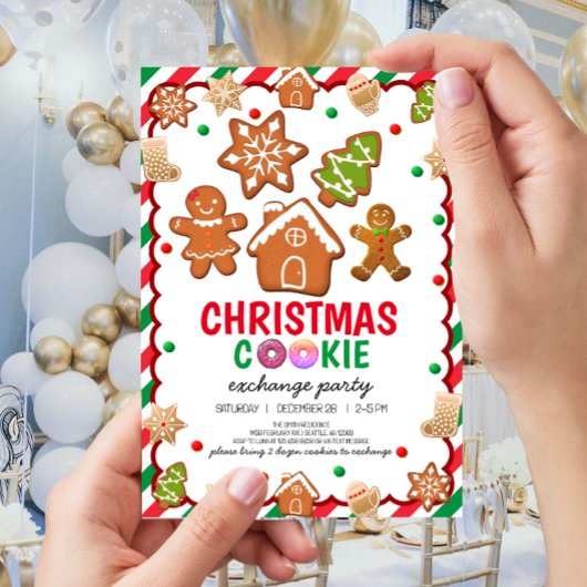 Uitnodiging voor kerstkoekjesDecoratieve Partij