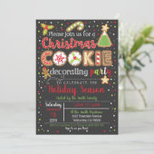 Uitnodiging voor kerstkoekjesDecoratieve Partij (Staand voorkant)