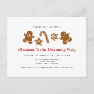 Uitnodiging voor kerstkoekjesDecoratieve Partij