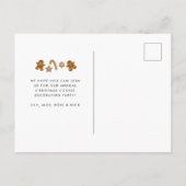 Uitnodiging voor kerstkoekjesDecoratieve Partij (Achterkant)