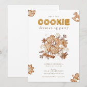 Uitnodiging voor kerstkoekjesDecoratieve Partij (Voorkant / Achterkant)
