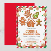 Uitnodiging voor kerstkoekjesDecoratieve Partij (Voorkant / Achterkant)