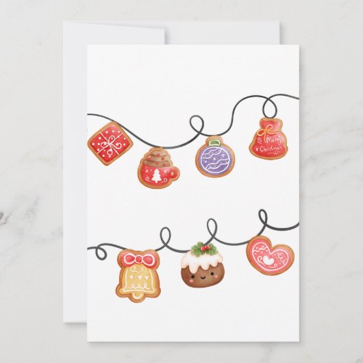 Uitnodiging voor kerstkoekjeskoekjes (Achterkant)